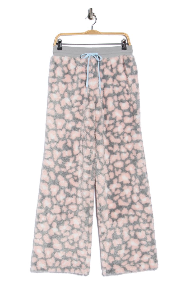Honeydew Ice Breaker Faux Fur Pajama Pants, Alternate, color, Grey Leopard