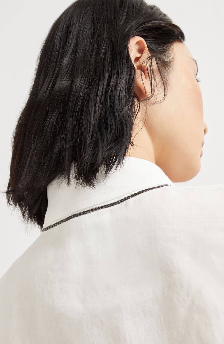 Brunello Cucinelli Organza outerwear jacket with monili, Alternate, color,