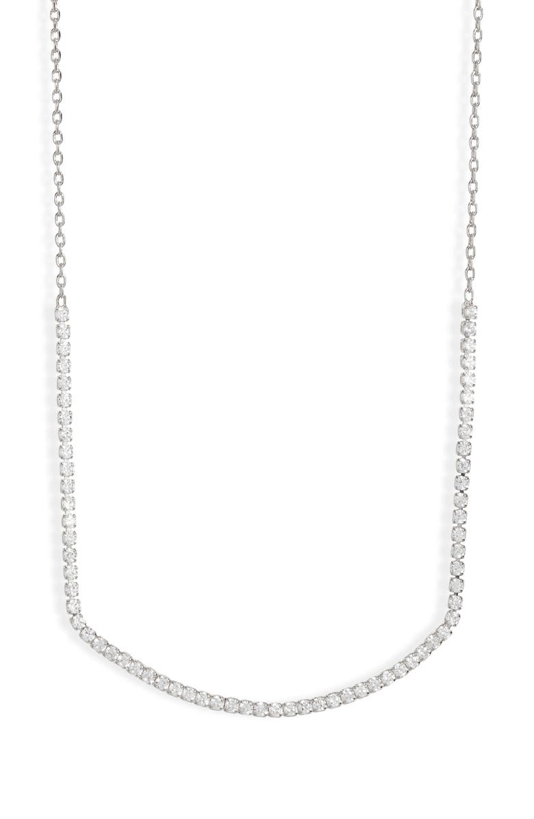 Nordstrom Dainty Cubic Zirconia Tennis Necklace, Main, color, 