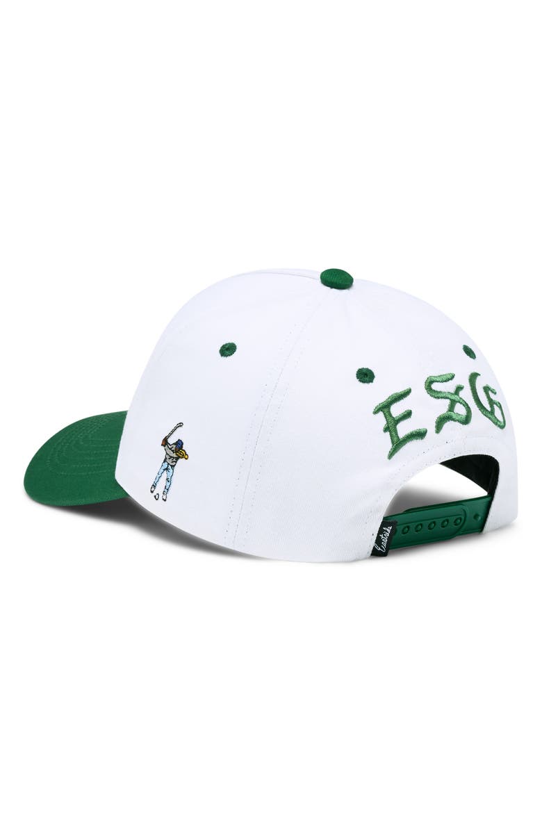 Eastside Golf Pin High Snapback Baseball Cap, Alternate, color, White/ Verde