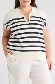 NORDSTROM RACK Sleeveless Popover Polo Sweater