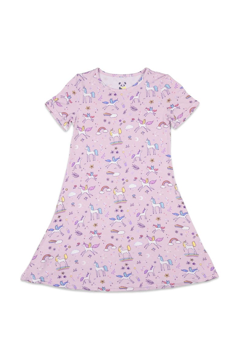 Kids' Enchanted Unicorn Short Sleeve Dress, Main, color, Enchanted Unicorn