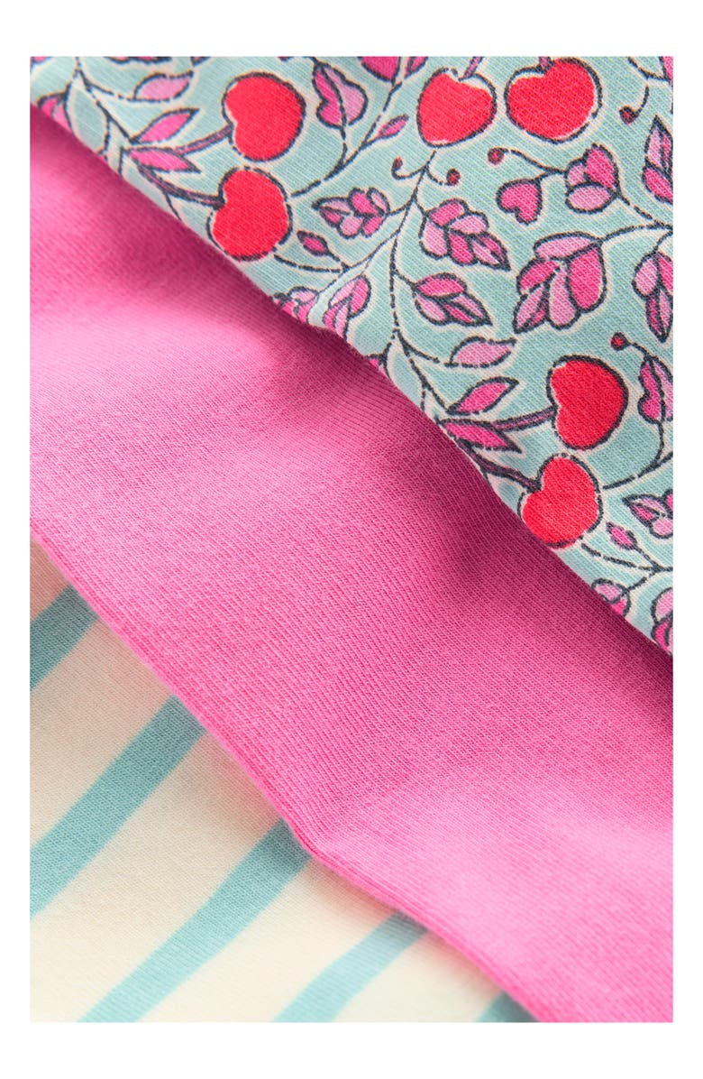 Mini Boden Kids' Assorted 3-Pack Stretch Cotton Cycling Shorts, Alternate, color, Pink Cherries