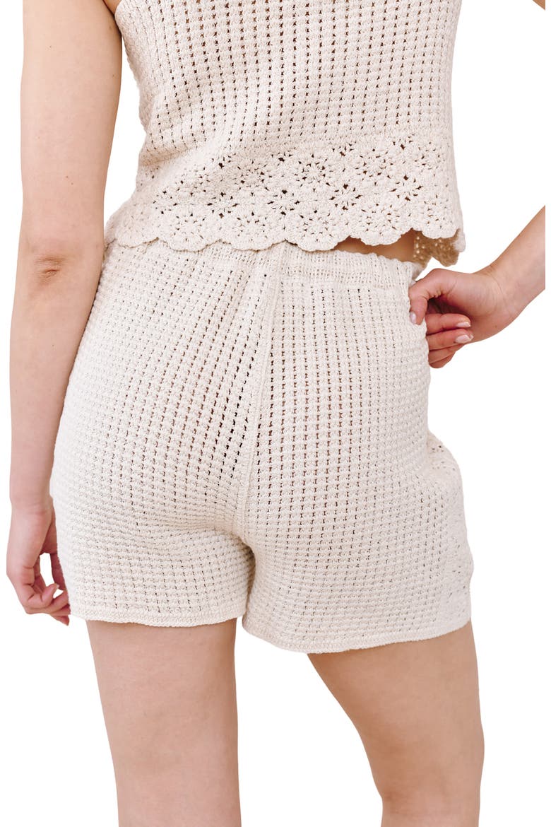 Open Crochet Cotton Shorts, Alternate, color, FLOWER BLOOM