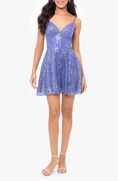 Glitter Sleeveless Minidress