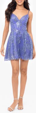 Blondie Nites Glitter Sleeveless Minidress