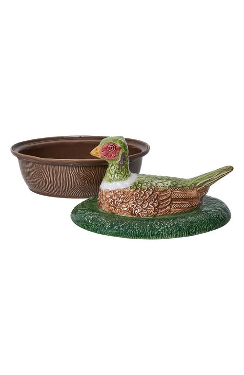 Juliska Forest Walk Pheasant Baker With Lid In Brown