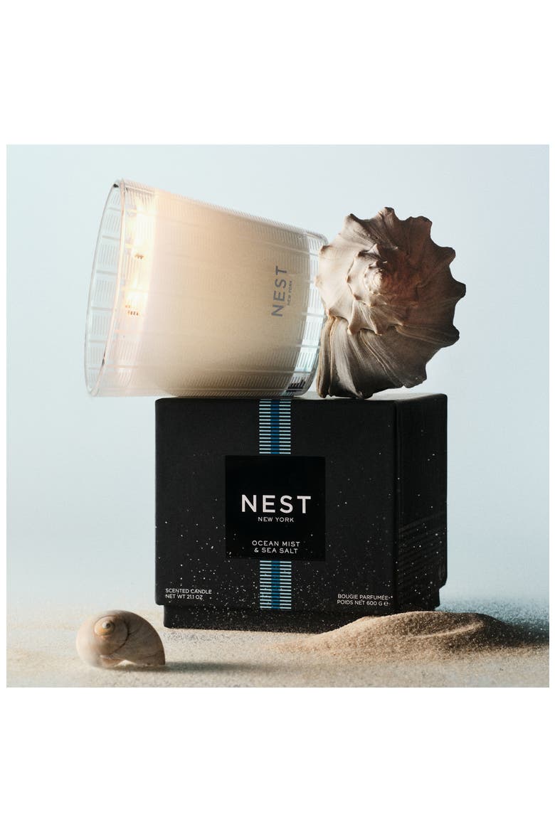 Ocean Mist & Sea Salt Three-Wick Scented Candle, Alternate, color, NO COLOR