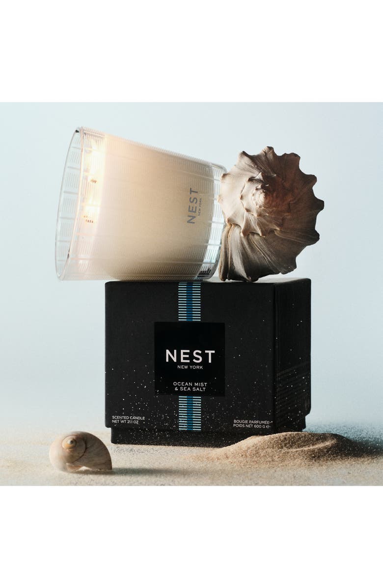NEST New York Ocean Mist & Sea Salt Three-Wick Scented Candle, Alternate, color, 