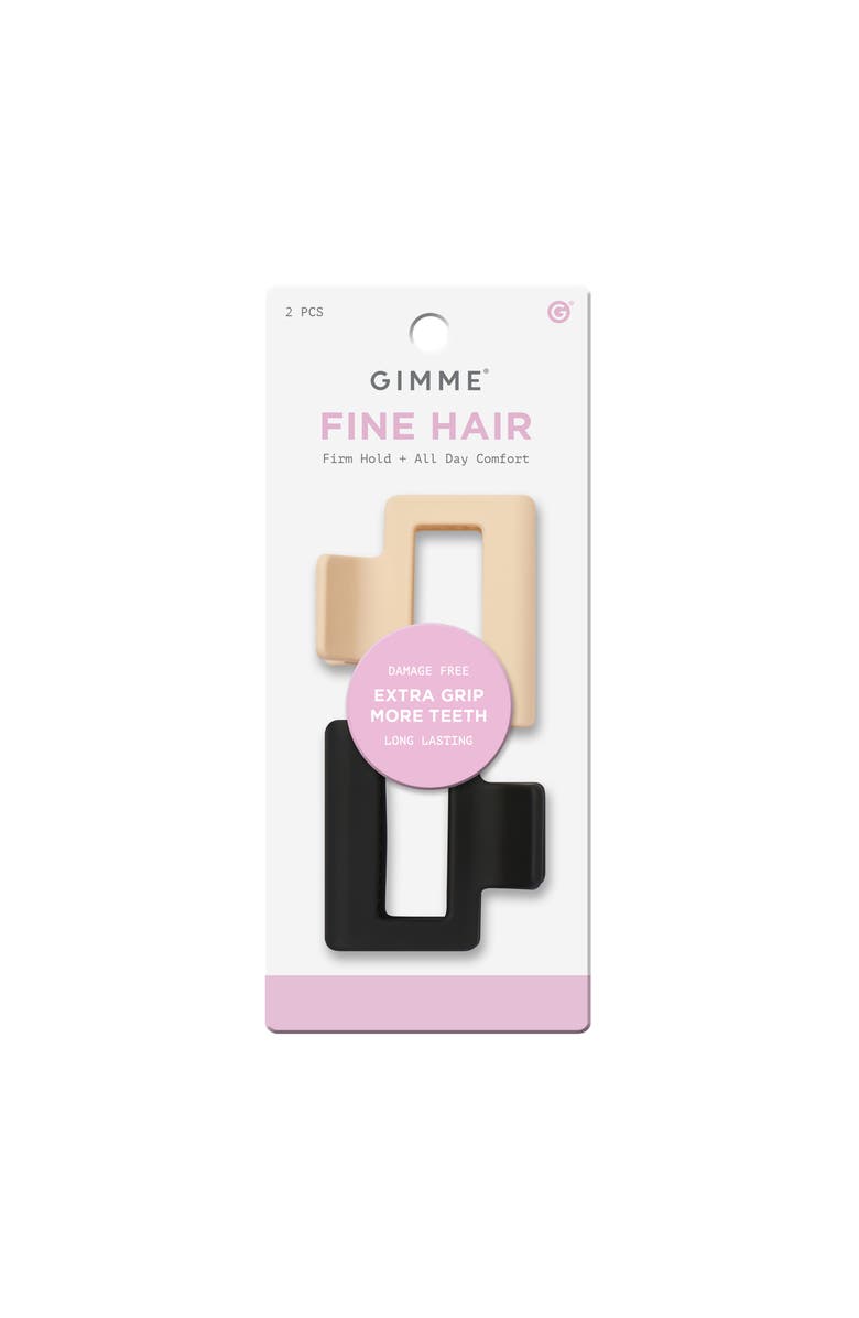 Gimme Beauty Extra Grip Square Claw Clip Duo, Main, color, Black