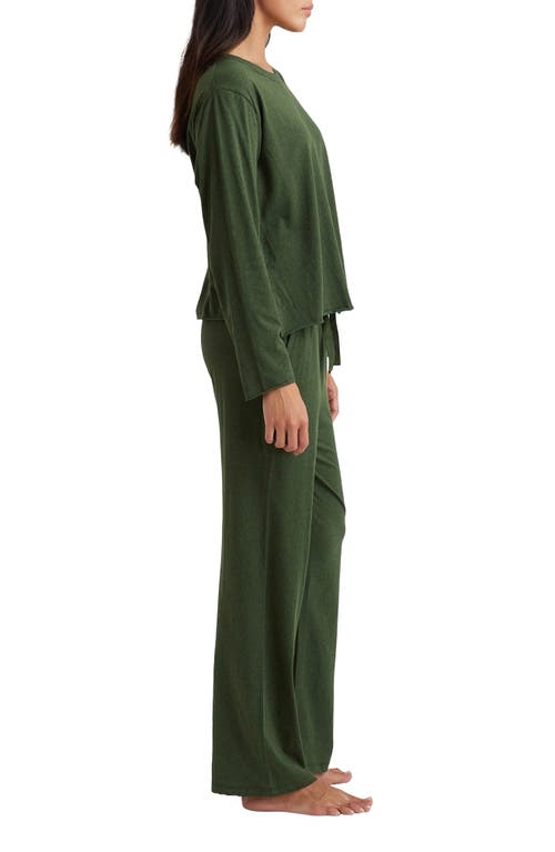 Papinelle Jada Organic Cotton Pajamas In Forest Green
