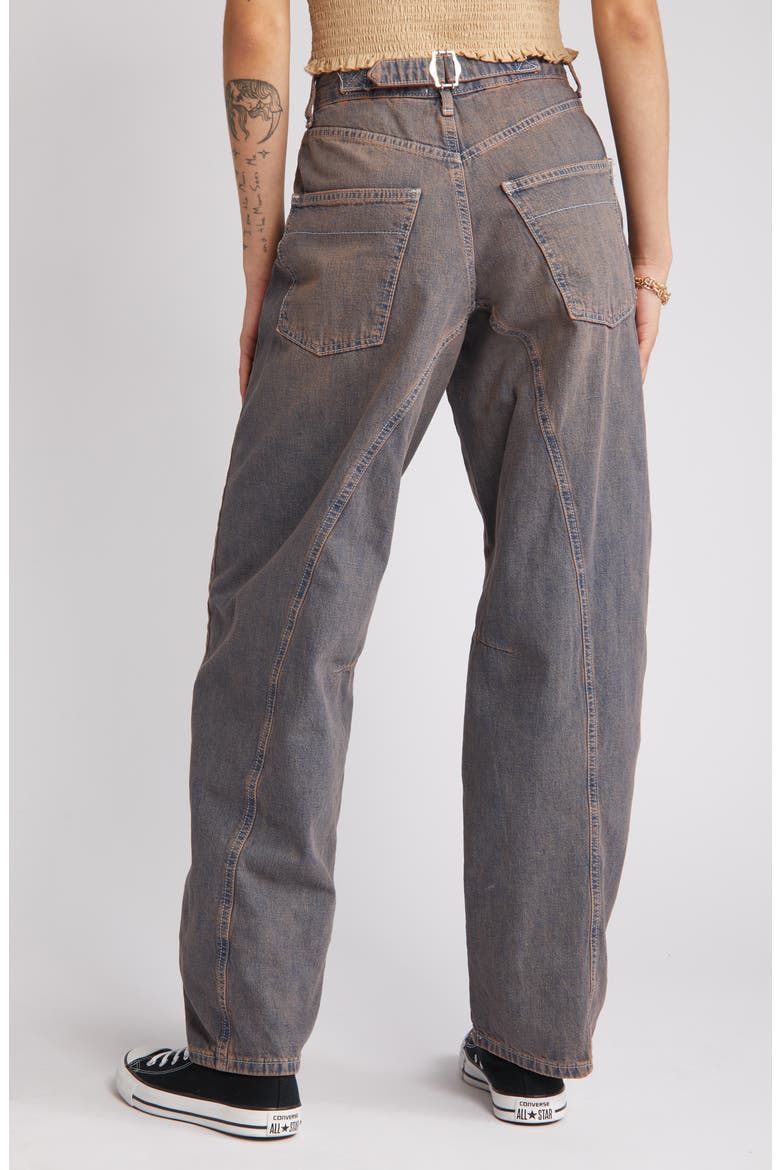 Logan Tinted Baggy Jeans, Alternate, color, PURPLE