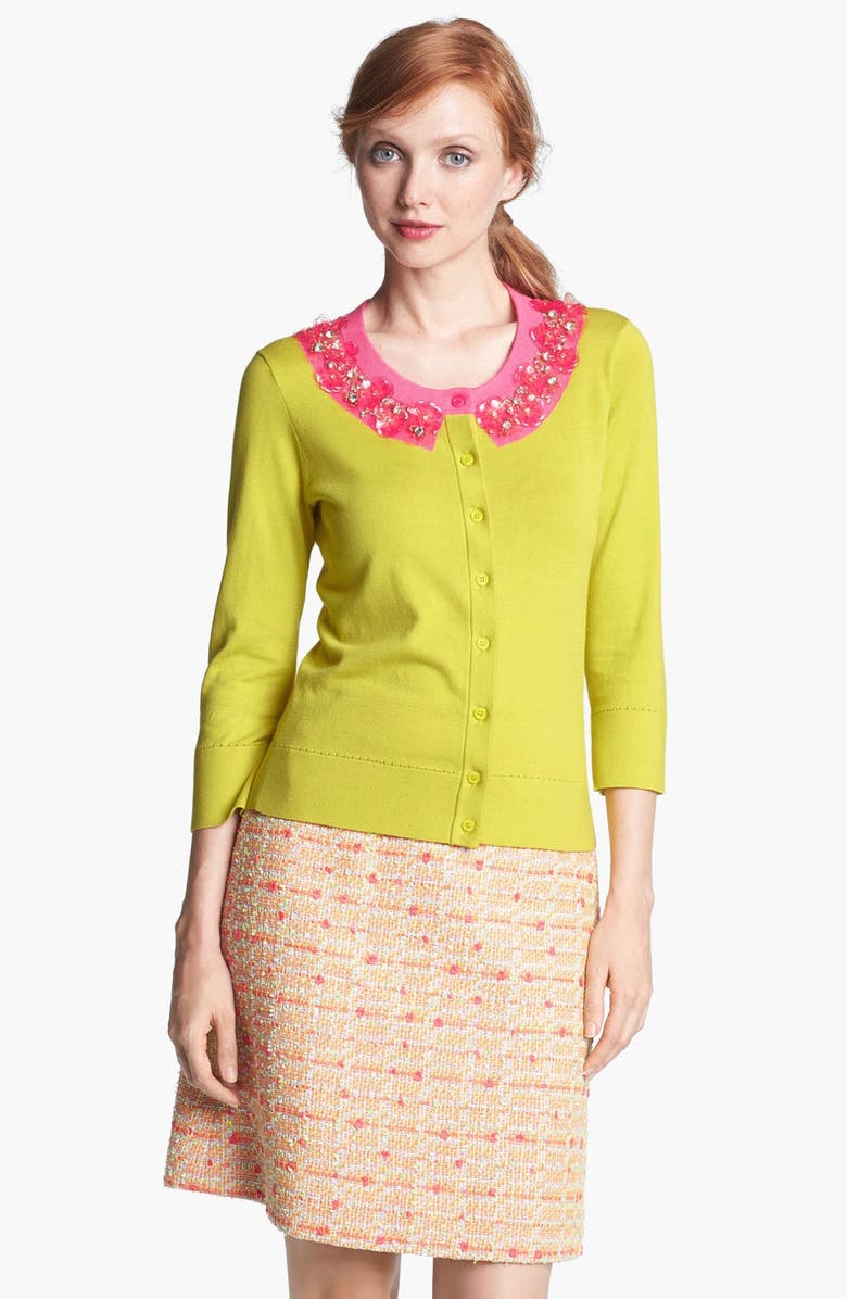 Kate Spade New York 'azalea' embellished cardigan, Main, color,