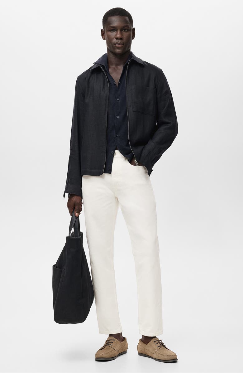 MANGO Lore Tapered Straight Leg Jeans, Alternate, color, Off White