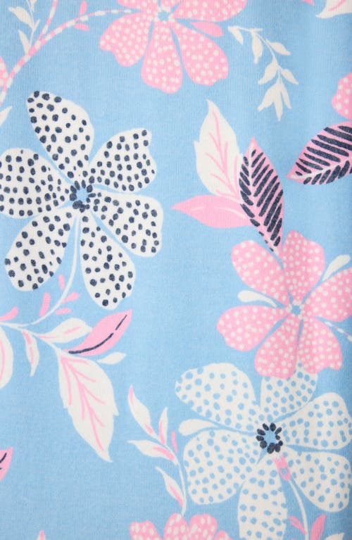 Shop Pj Salvage Tropical Print Banded Pajama Pants In Bright Blue