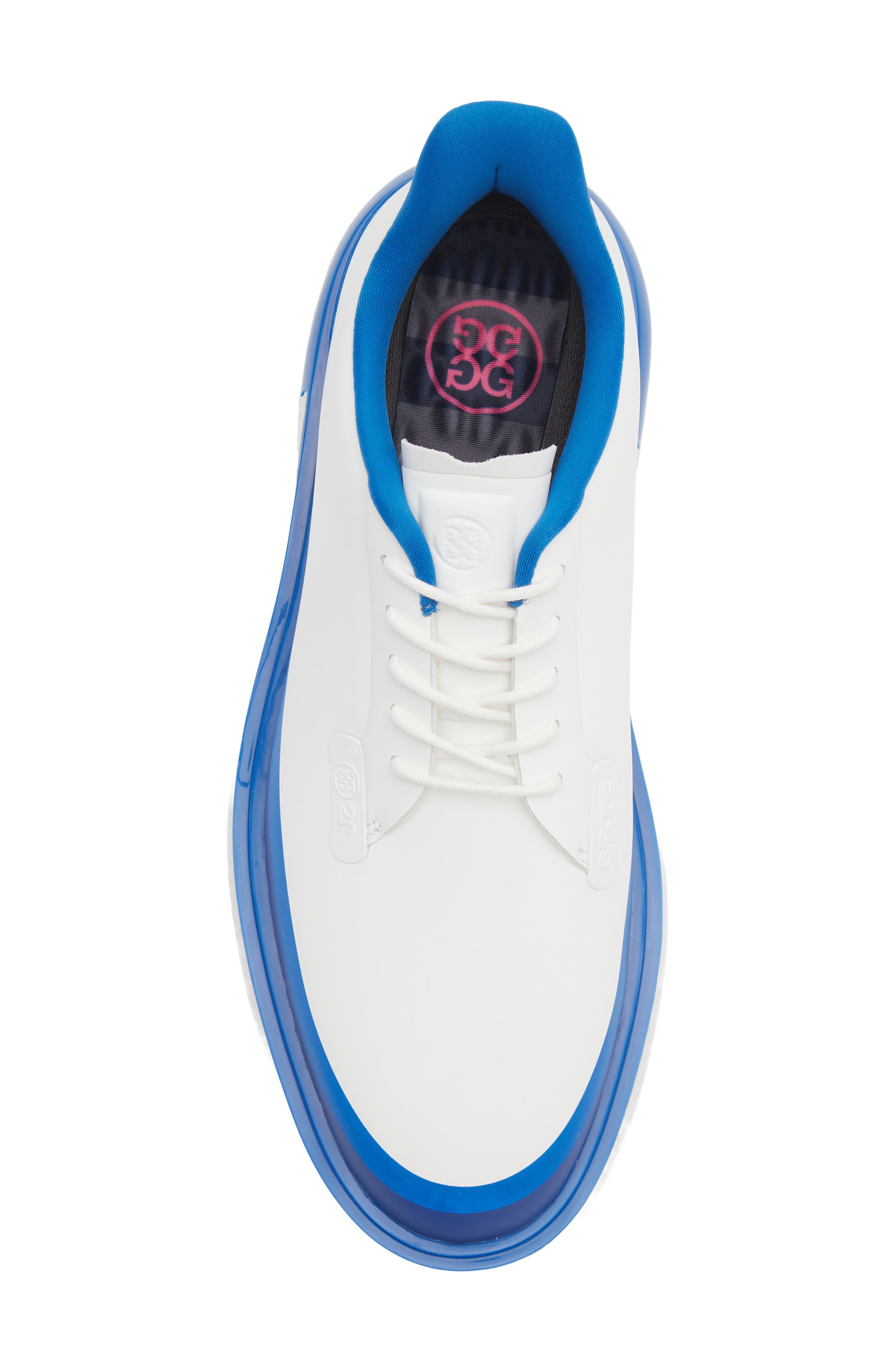 Gallivanter Tuxedo Stripe Golf Shoe, Alternate, color, SNOW / LISBON