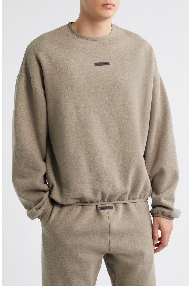 Modern Fit Fleece Crewneck Sweatshirt, Main, color, HOMESTEAD HEATHER