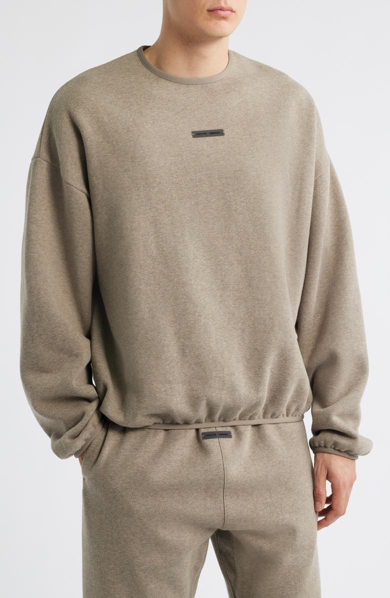 Fear of God Essentials Modern Fit Fleece Crewneck Sweatshirt, Main, color, Homestead Heather