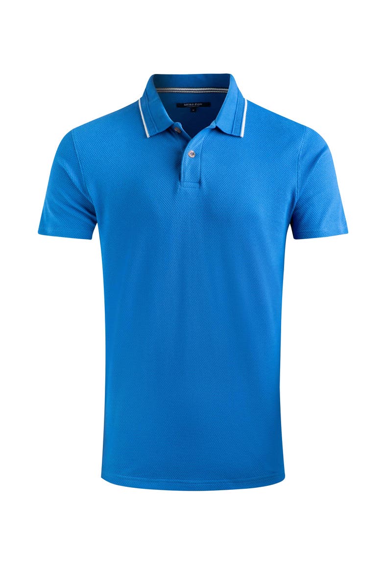 Powell Textured Polo Shirt, Alternate, color, Blue Sapphire