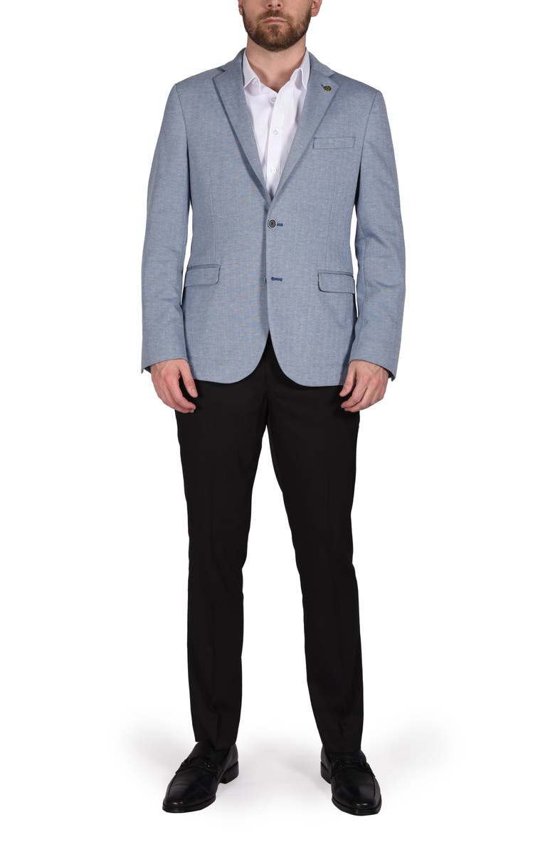 CRICKETEER Herringbone Stretch Sport Coat, Alternate, color, Navy