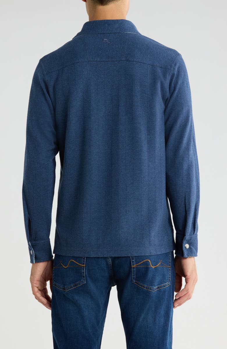 Tommy Bahama New Las Arias Long Sleeve Cotton Blend Polo, Alternate, color, Carbon Navy Heather