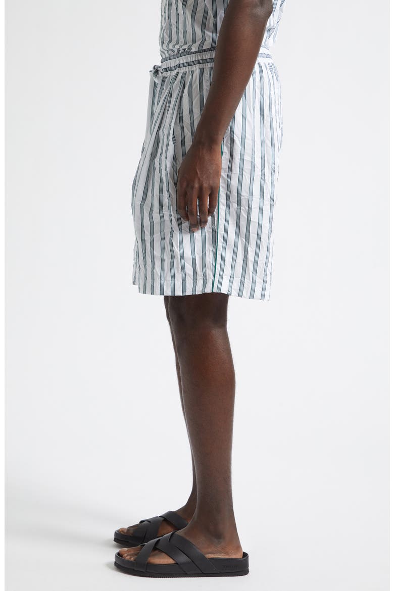 Stripe Crinkled Poplin Bowling Shorts, Alternate, color, S8051 RIGATO