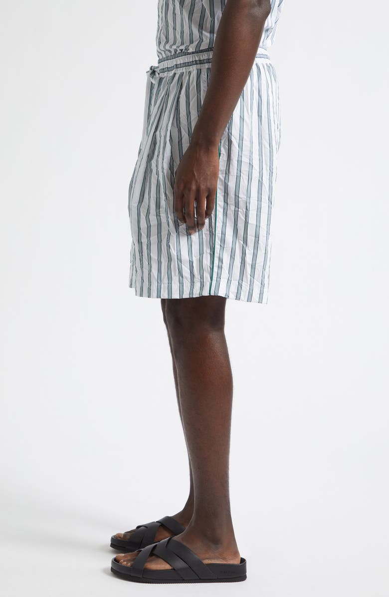 Dolce&Gabbana Stripe Crinkled Poplin Bowling Shorts, Alternate, color, S8051 Rigato