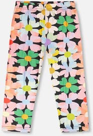 Deux par Deux Viscose Slim Fit Flowers Leggings
