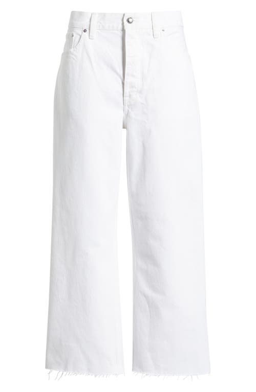 Madewell Low Rise Baggy Crop Jeans In Pure White