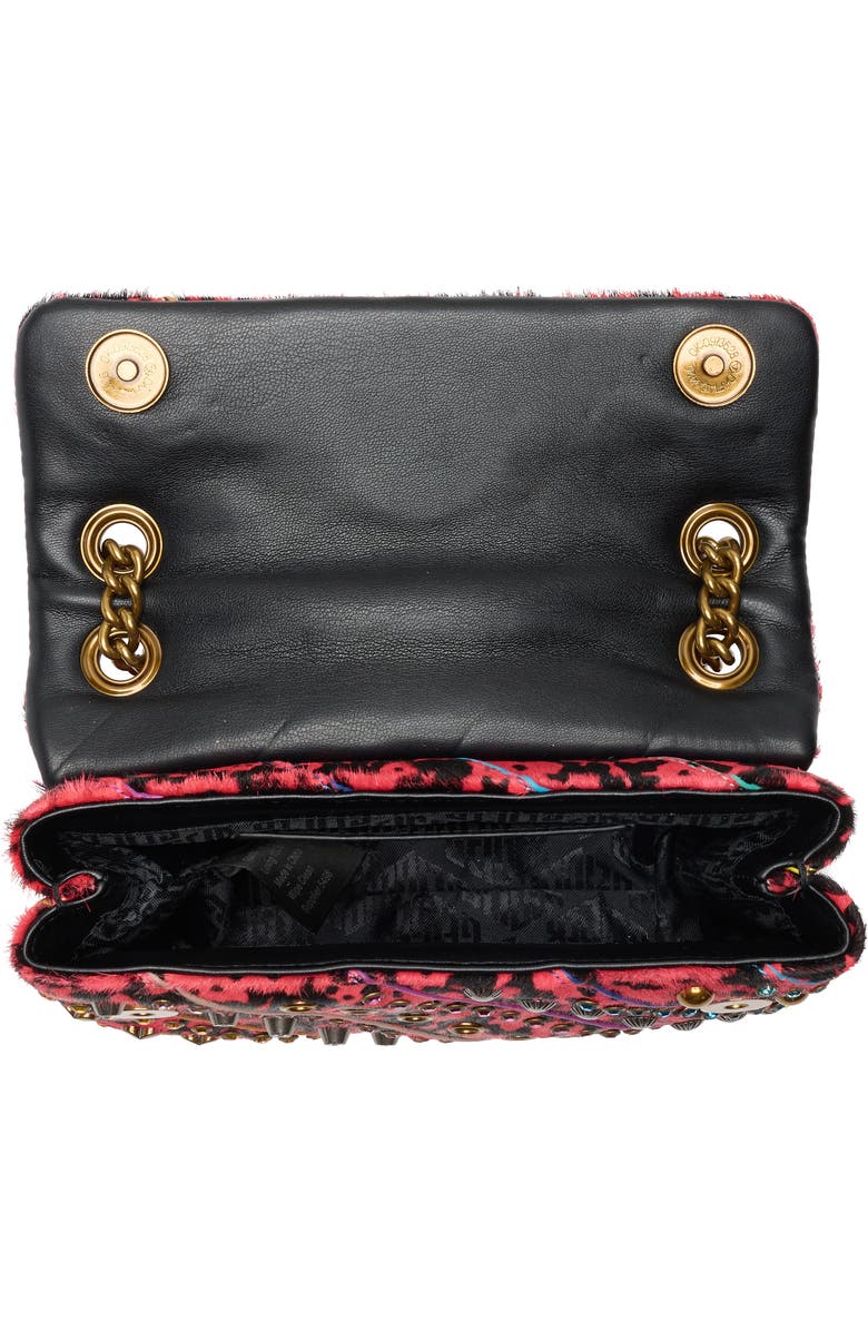 Kurt Geiger London Mini Kensington Genuine Calf Hair Convertible Crossbody Bag, Alternate, color, Red Combo