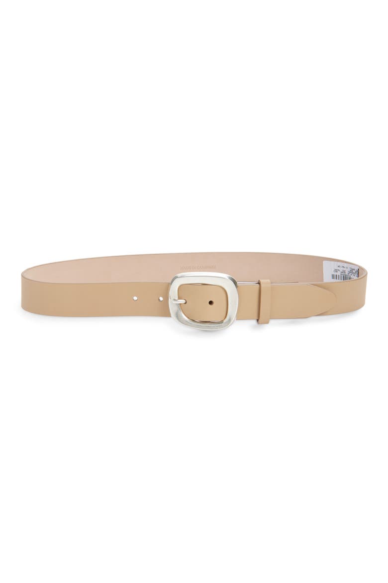 Thea Leather Belt, Main, color, TAUPE
