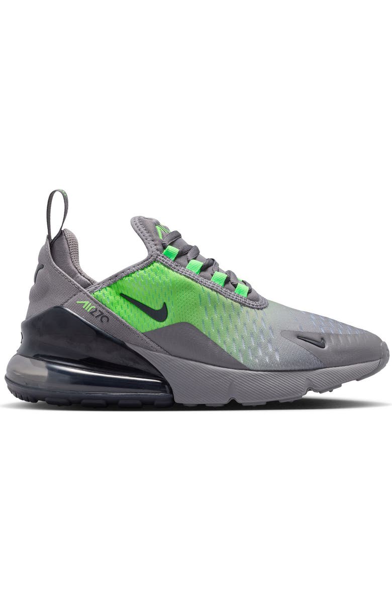Nike Kids' Air Max 270 Sneaker, Alternate, color, Anthracite/ Light Green