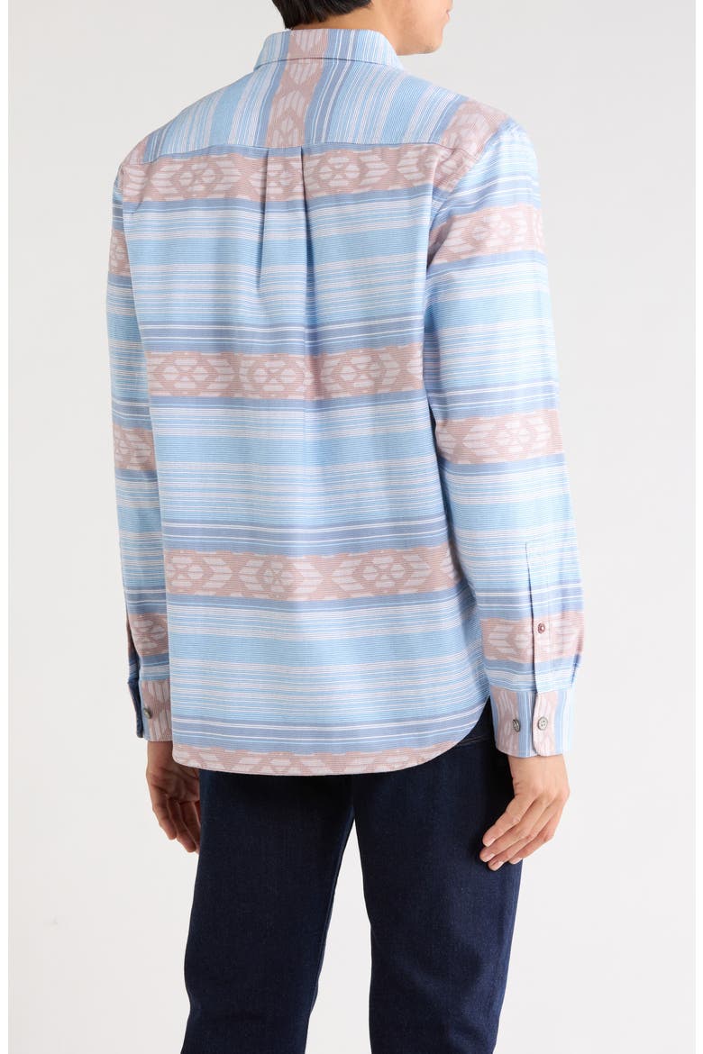 Illusion Stripe Cotton Button-Up Shirt, Alternate, color, BREAKER