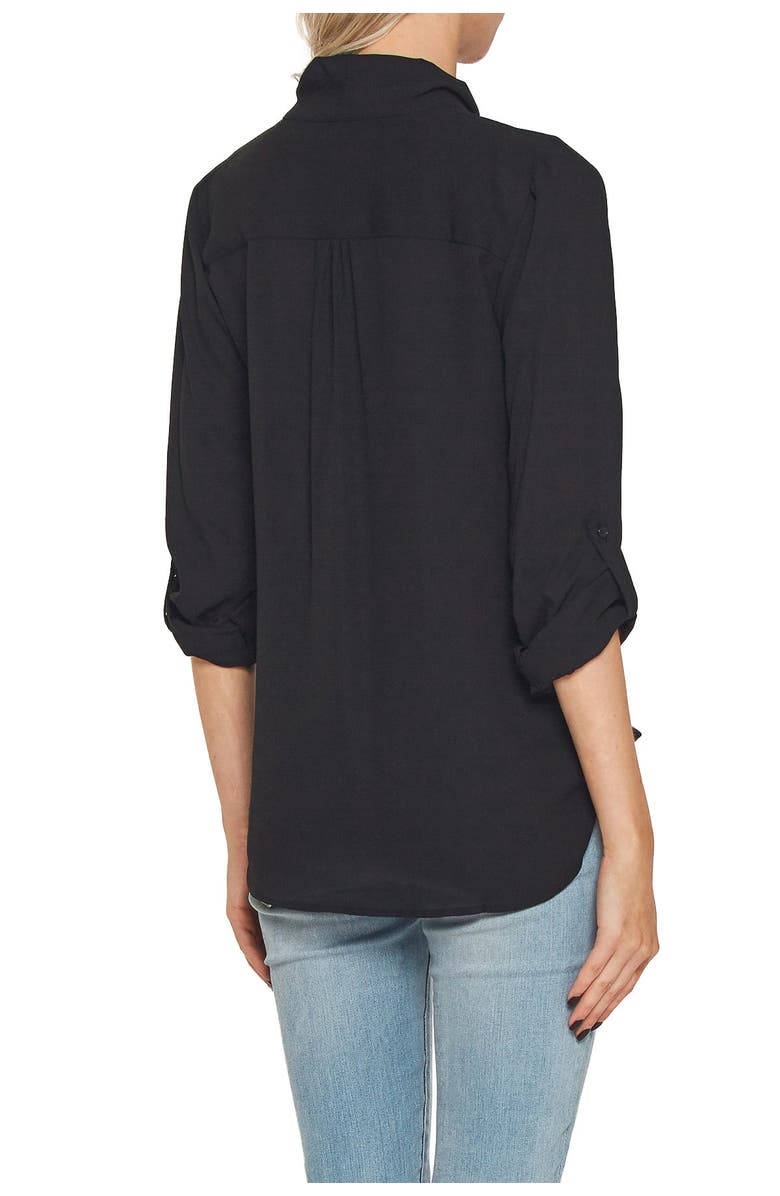 Pleione Solid Surplice High/Low Blouse, Alternate, color, 