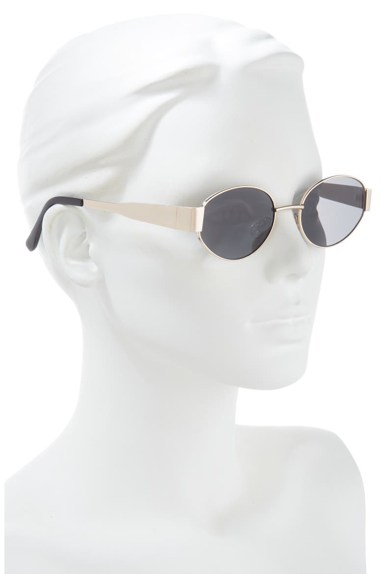 54mm Round Sunglasses, Alternate, color, GOLD- SMOKE