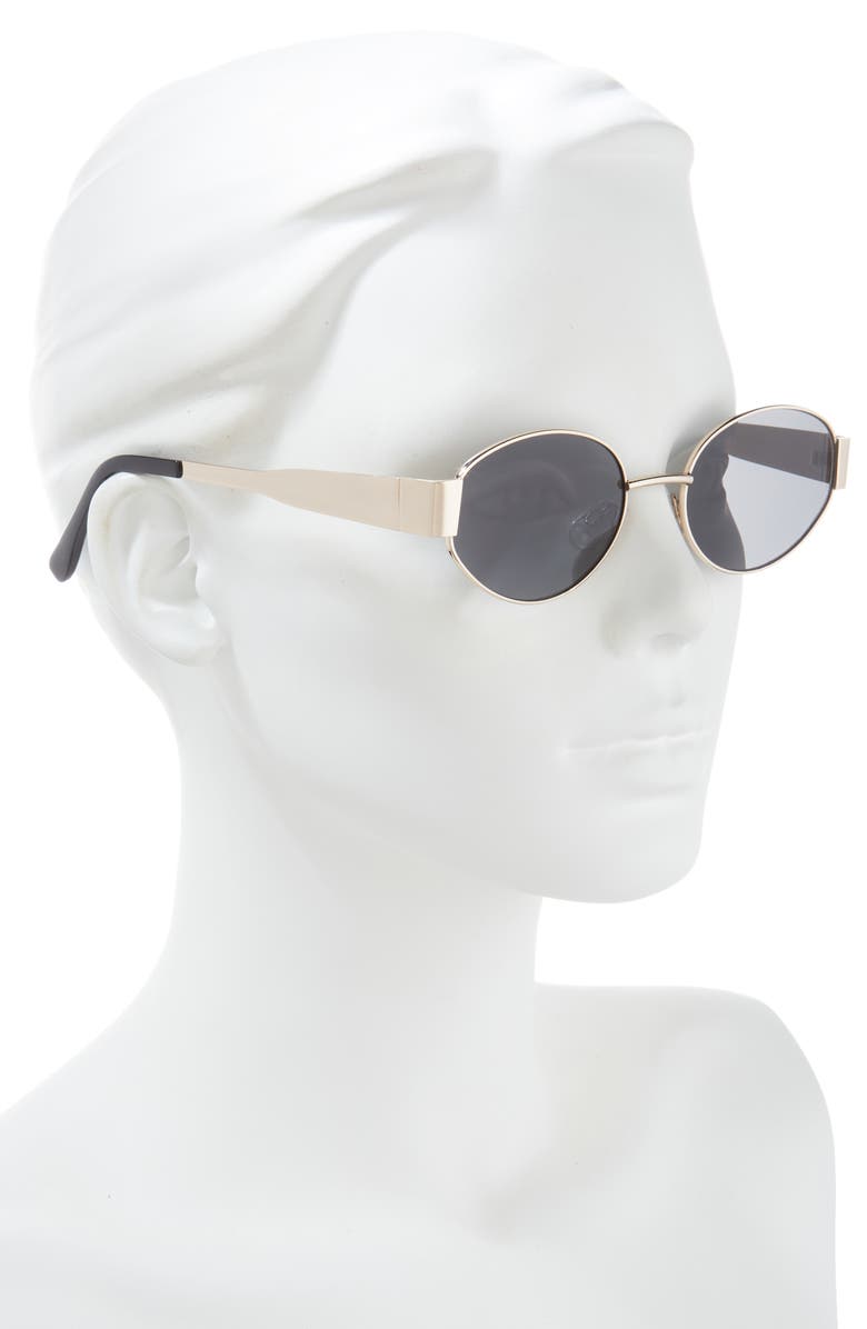 BP. 54mm Round Sunglasses, Alternate, color, Gold- Smoke