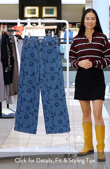 Marimekko Maridenim Unikko Wide Leg Jeans | Nordstrom