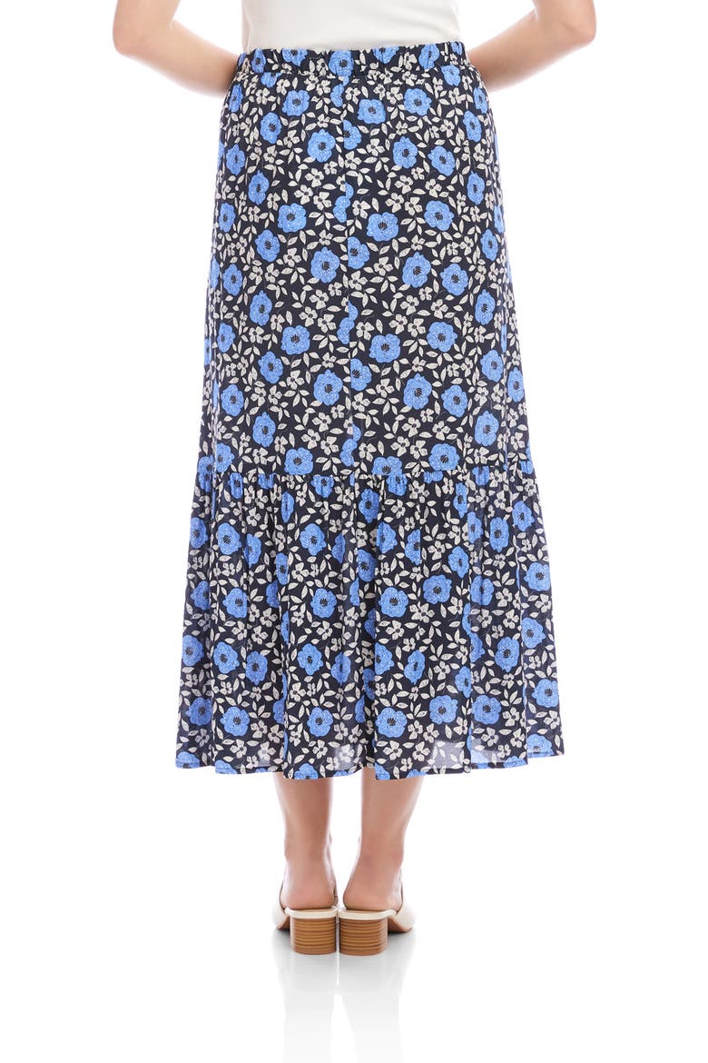 Front Slit Tiered Midi Skirt, Alternate, color, PRINT