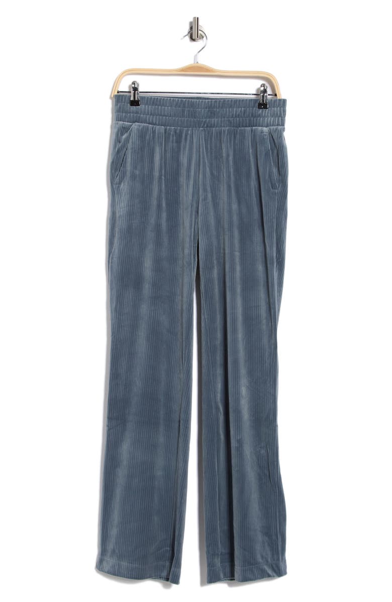 APANA Ribbed Velour Pull-On Pants, Alternate, color, Stormy Weather