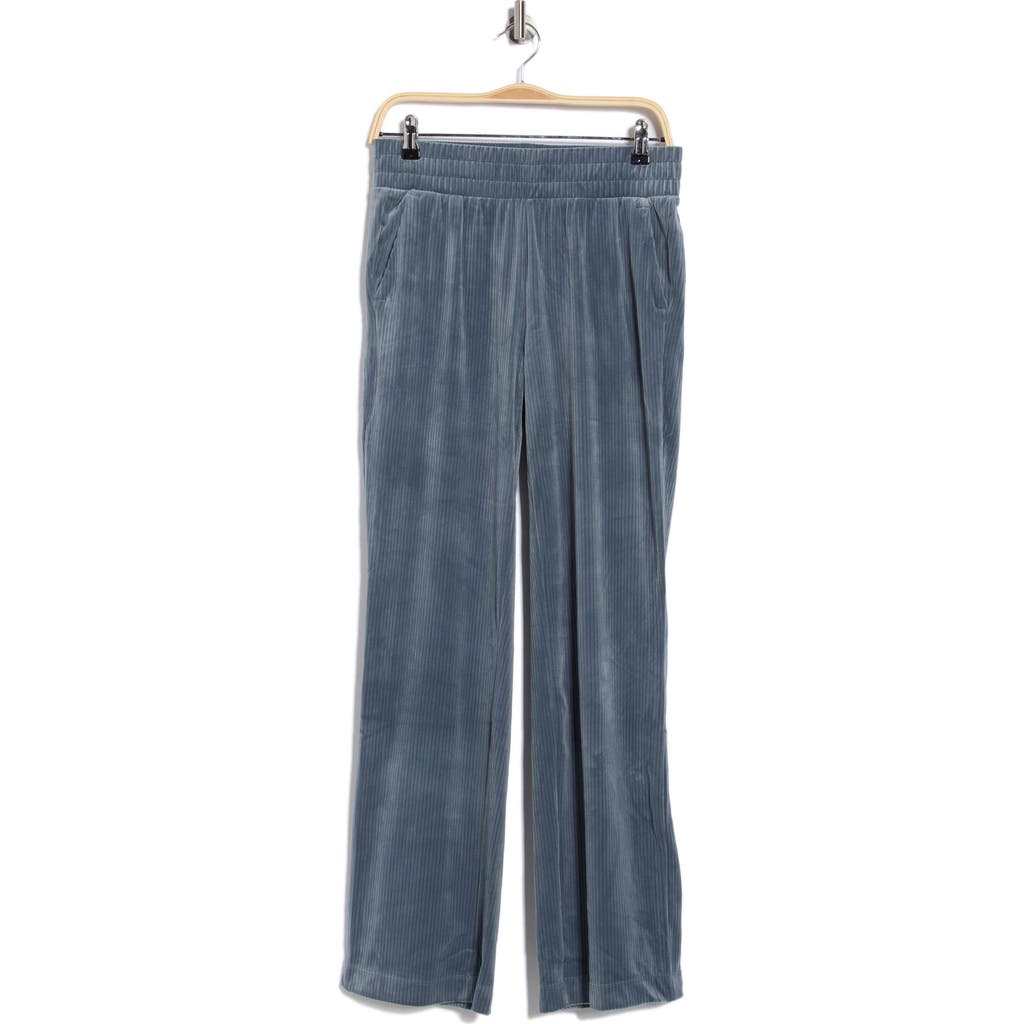 Apana Ribbed Velour Pull-on Pants In Gray