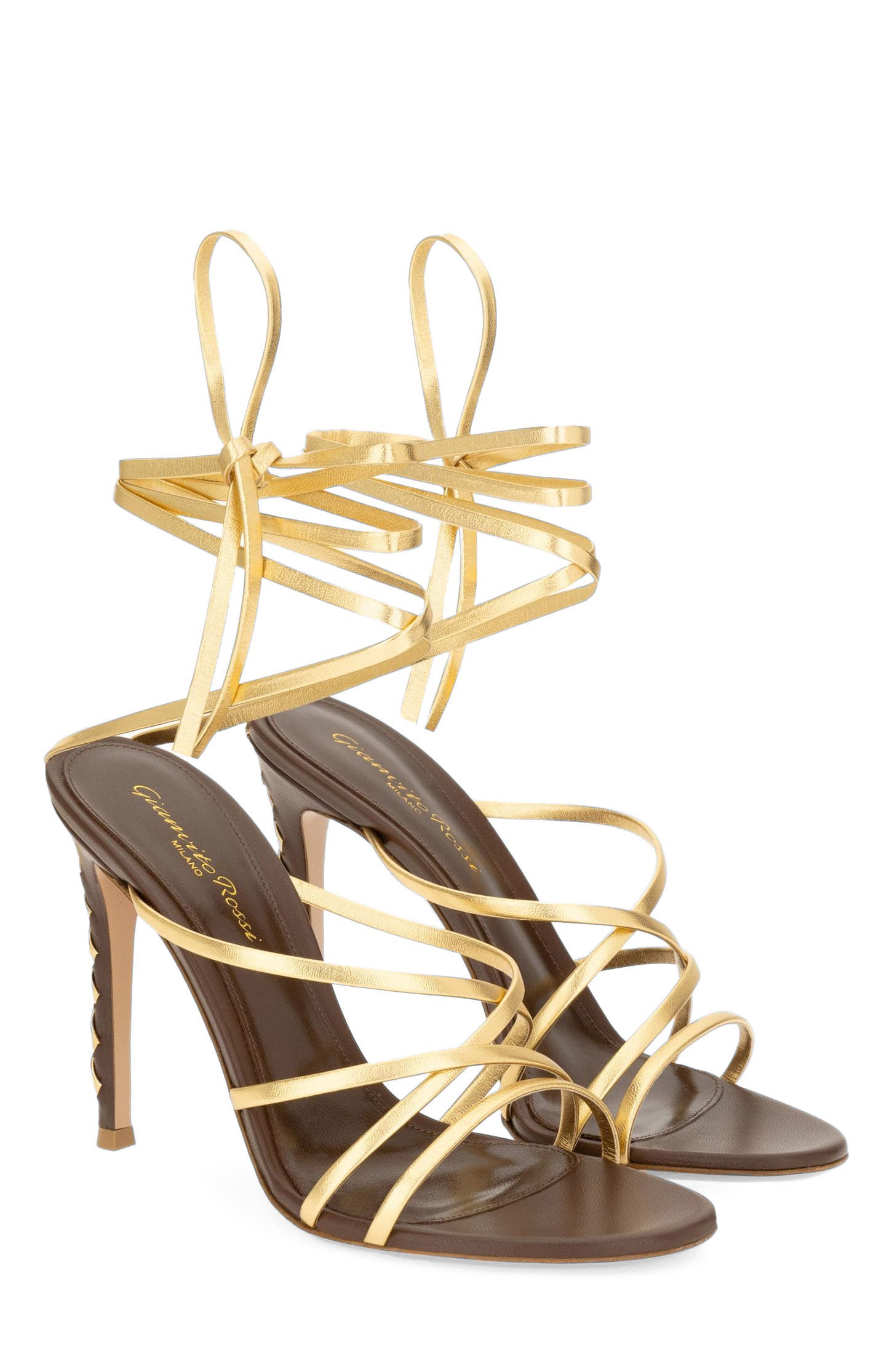 Gianvito Rossi Zaira 105 Sandal, Alternate, color, Gold Leather