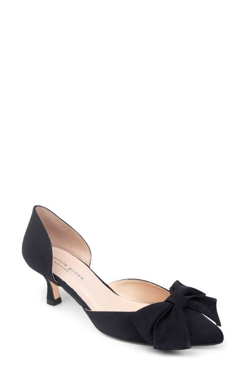 Patricia Green Malibu D'orsay Pointed Toe Kitten Heel Pump In Black