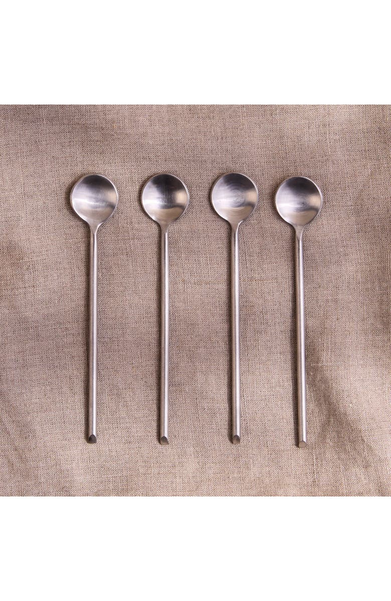 Be Home Thin Spoons - Set of 4, Alternate, color, Metallic Silver