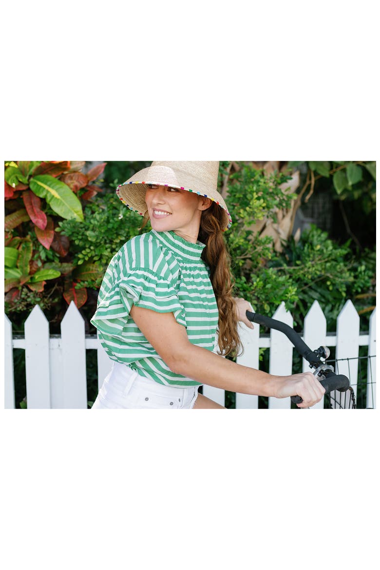 Roselia Palm Straw Bucket Hat, Alternate, color, MULTI STRIPE