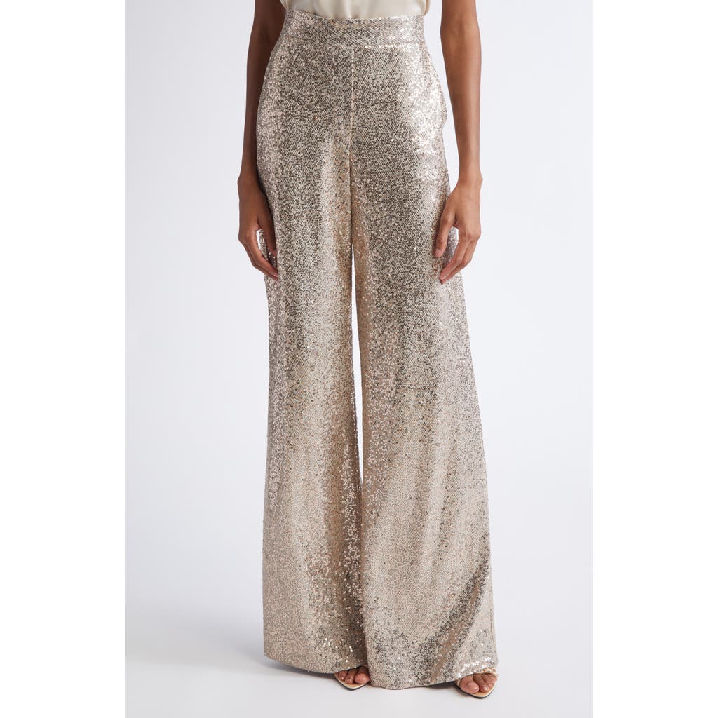 St John St. John Luxe Sequin Wide Leg Pants In Multi