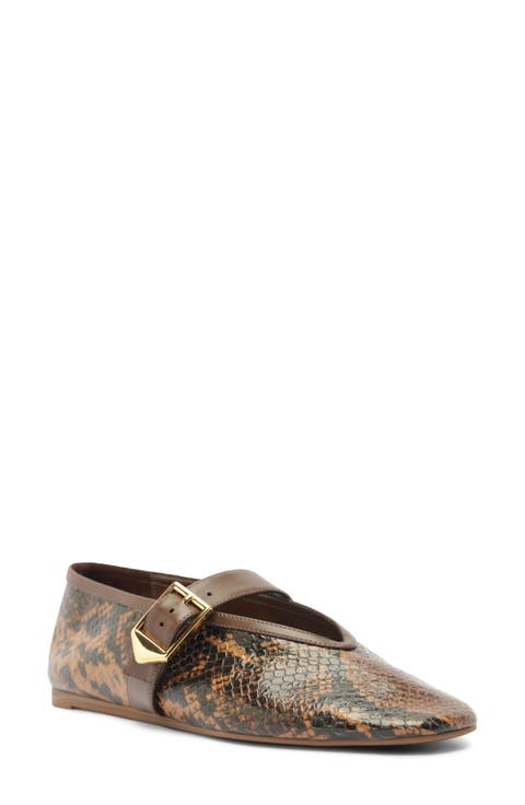 Vicki Buckle Mary Jane Flat (Women)