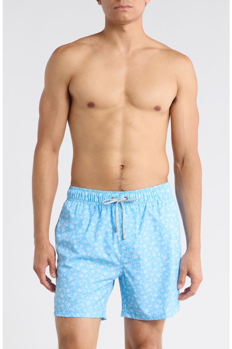 4-Way Stretch Volley Swim Trunks, Main, color, BLUE