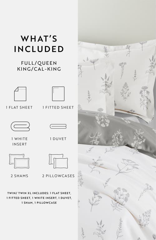 Homespun Bundle Duvet Set In Light Gray