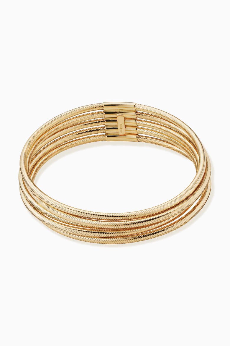 14K Yellow Gold Mesh Glamour Power Stack Bracelet, Alternate, color, Yellow Gold