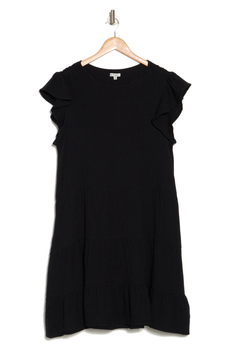Maisie Flutter Sleeve Tiered Cotton Dress, Alternate, color,